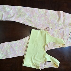 Fabletics Powerhold Pink/Yellow Set